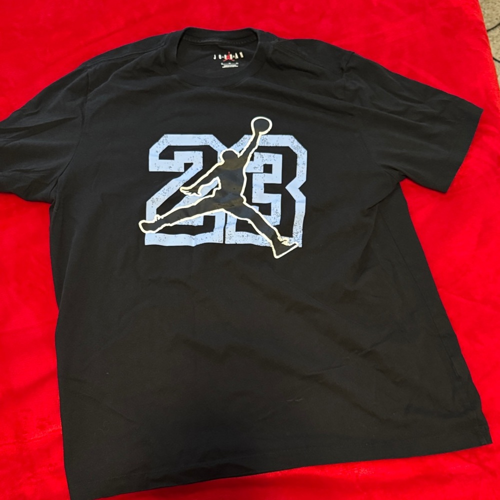 Jordan Black Tee with Blue 23 Graphic